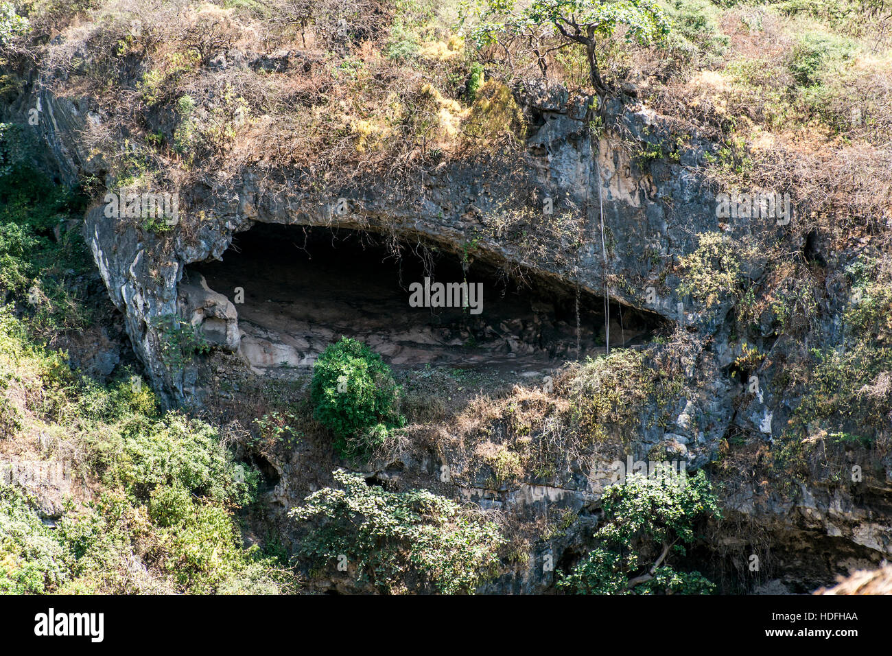 big natural sinkhole in oman Dofar mountains region salalah tawi atayr attair 3 Stock Photo