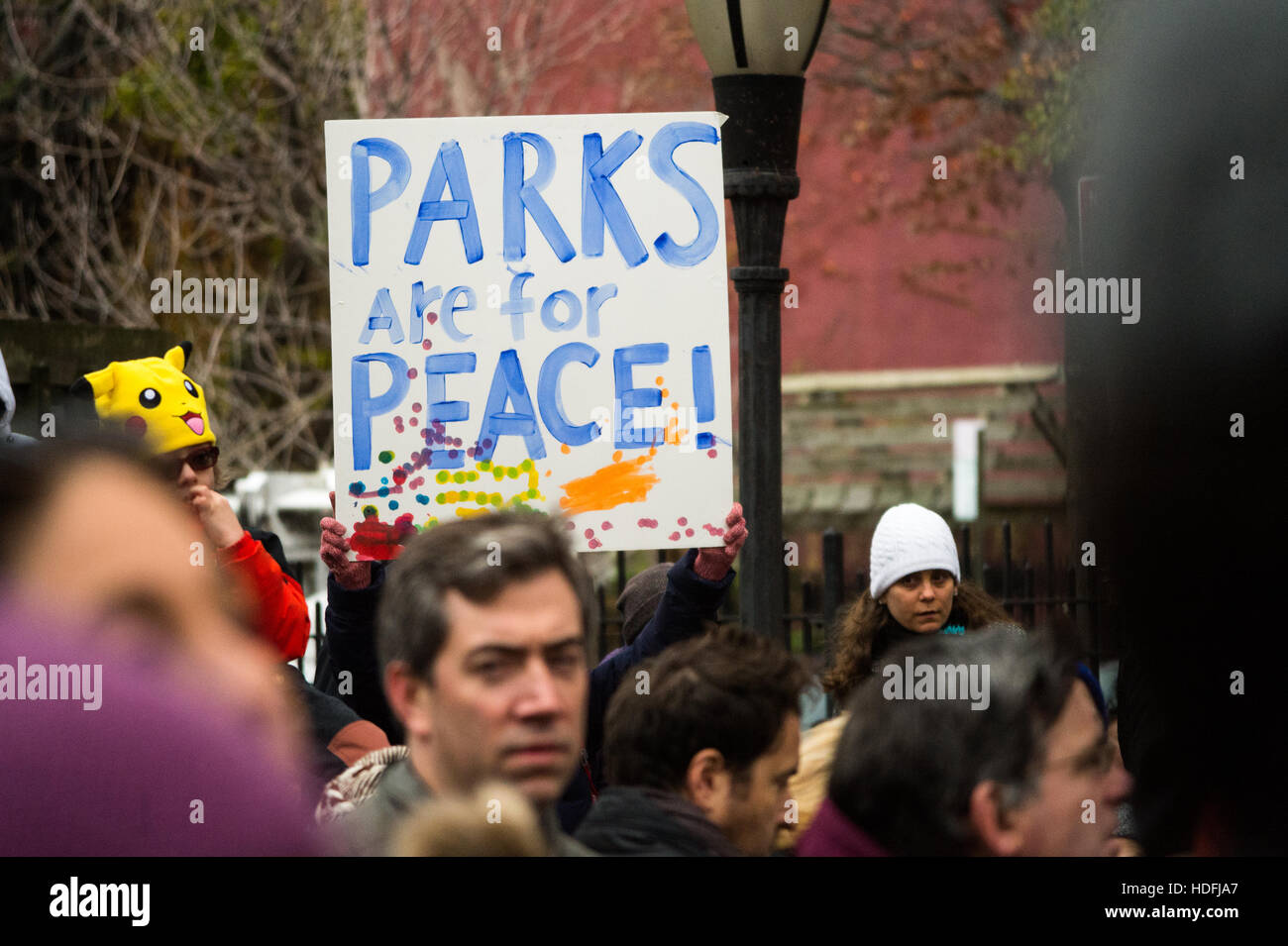 Anti-hate rally in Adam Yauch Park in Brooklyn, NY Stock Photo - Alamy