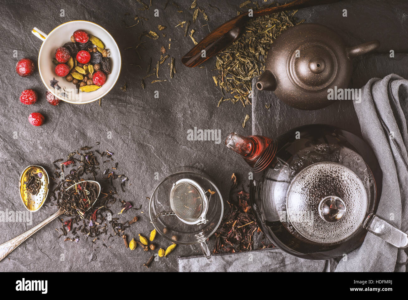 Top view rose tea hi-res stock photography and images - Alamy