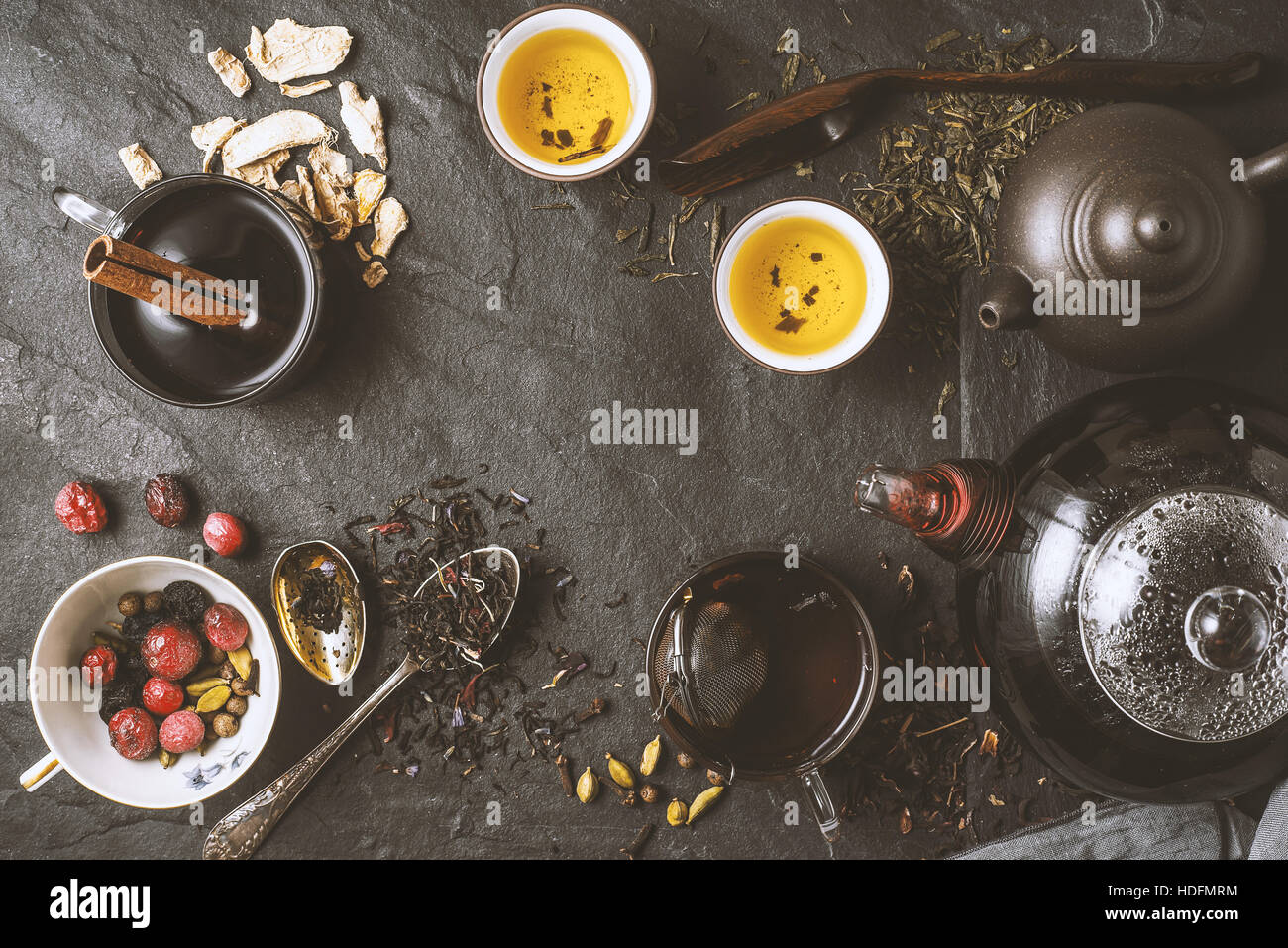Tea diversity concept horizontal Stock Photo