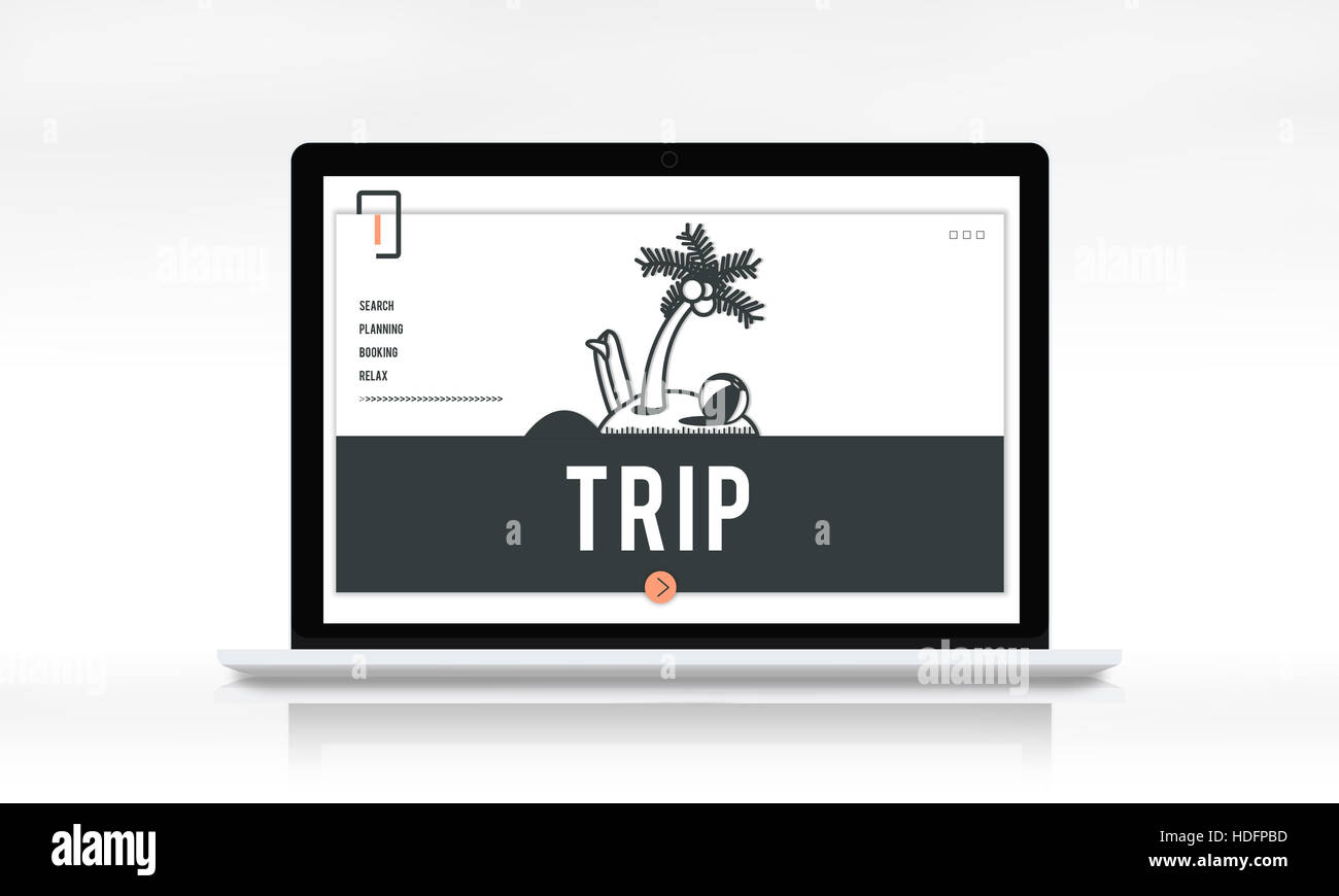 Tropical island holiday graphic hi-res stock photography and images - Alamy