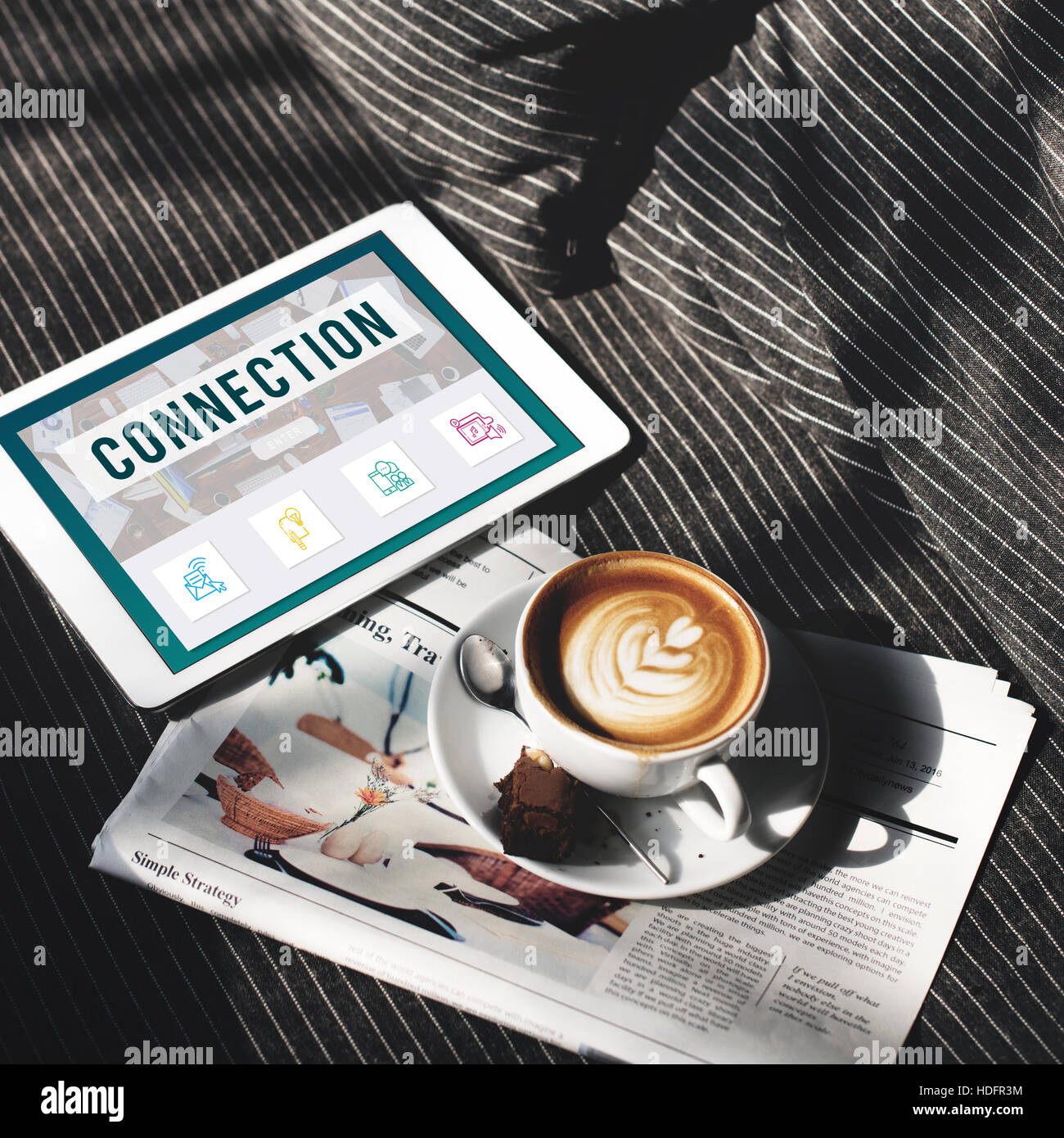 Connection Online Communication Technology Concept Stock Photo
