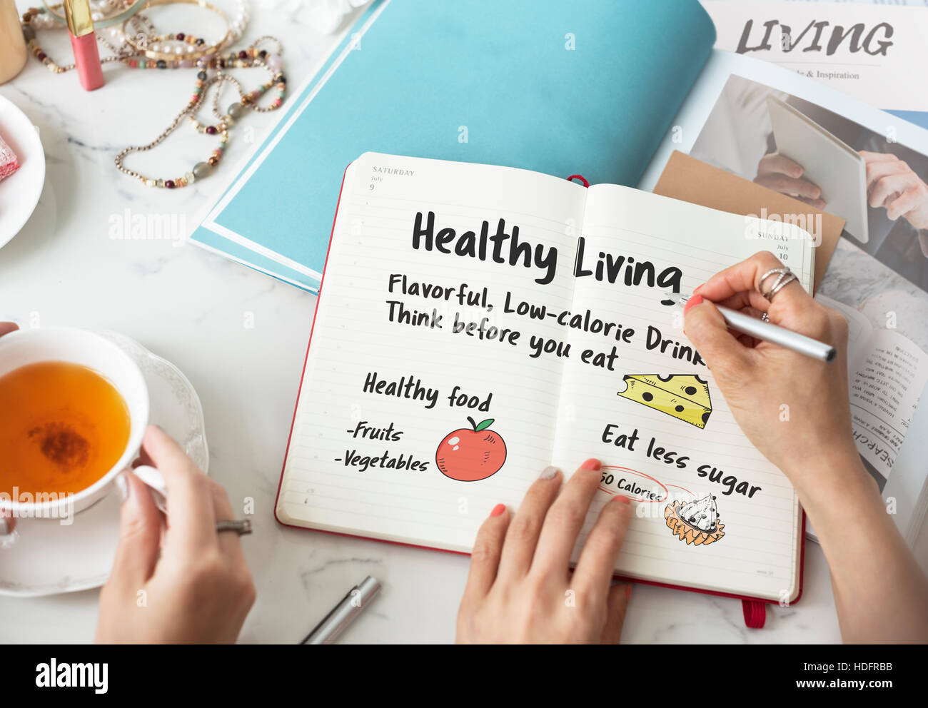 Eating Healthy Note Healthy Diet Notes To Do List Concept Stock Photo - Alamy