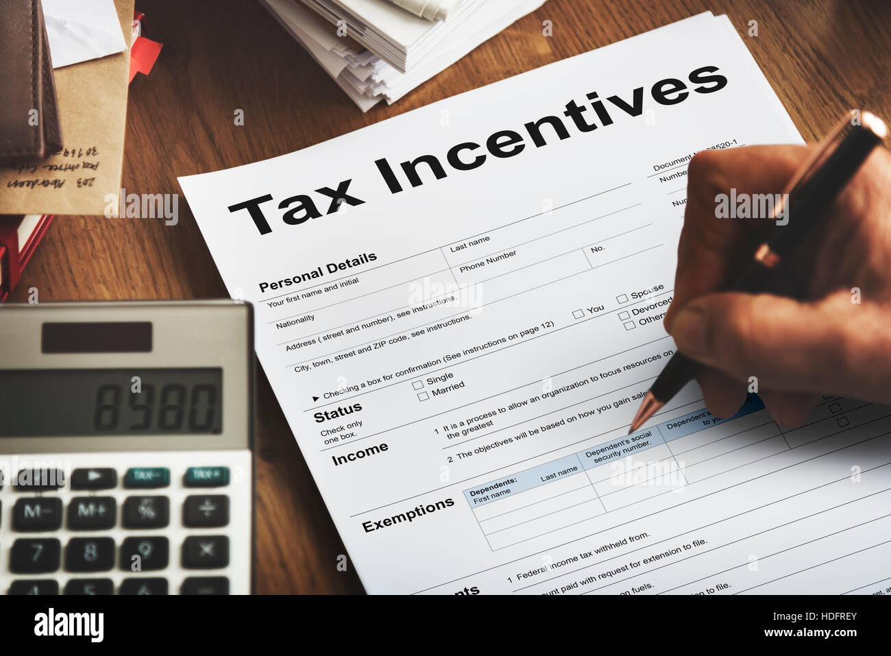 Tax Incentive Audit Benefit Cash Payment Concept Stock Photo Alamy