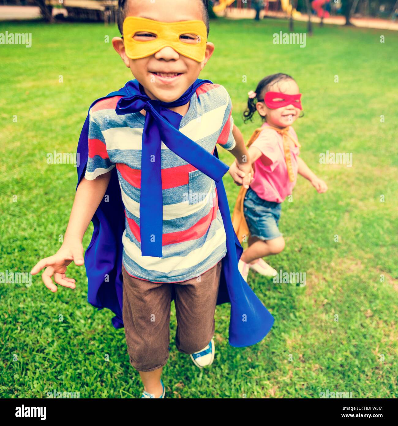 Brother Sister Elementary Childhood Kid Playful Concept Stock Photo Alamy
