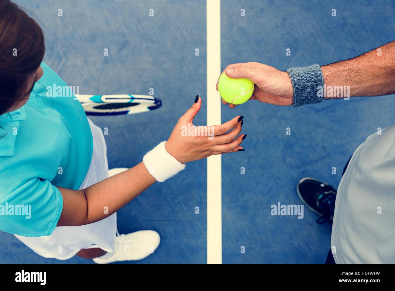 Tennis Training Coaching Exercise Athlete Active Concept Stock Photo