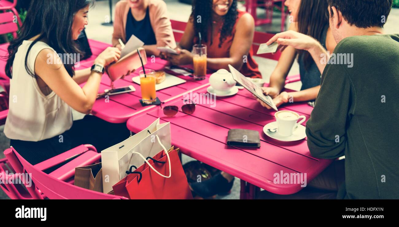 Group Of People Dining Concept Stock Photo Alamy