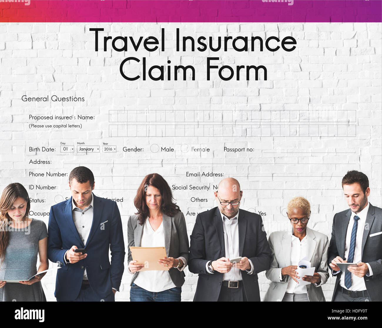 Travel Insurance Claim Form Concept Stock Photo Alamy