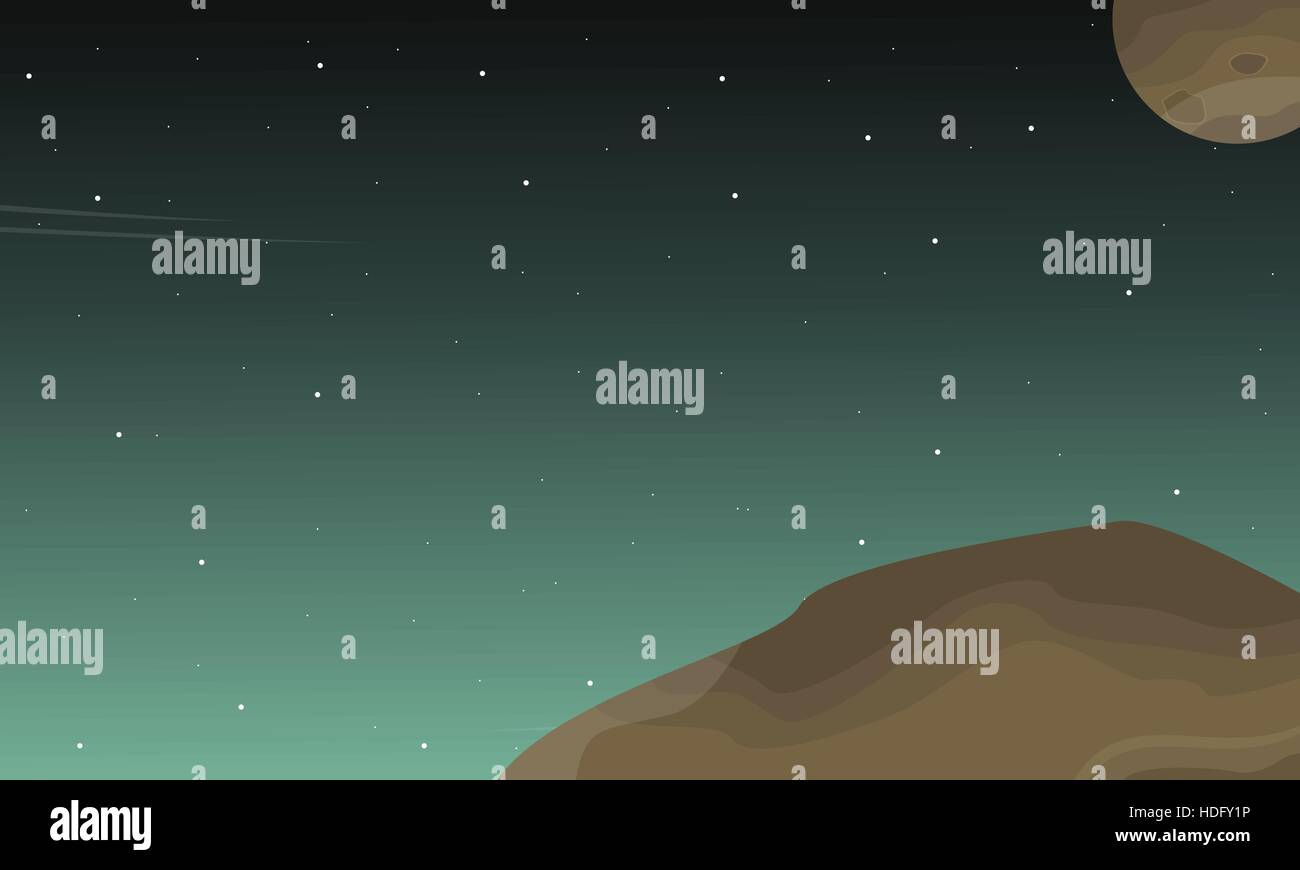 Landscape of outer space with stars Stock Vector Image & Art - Alamy