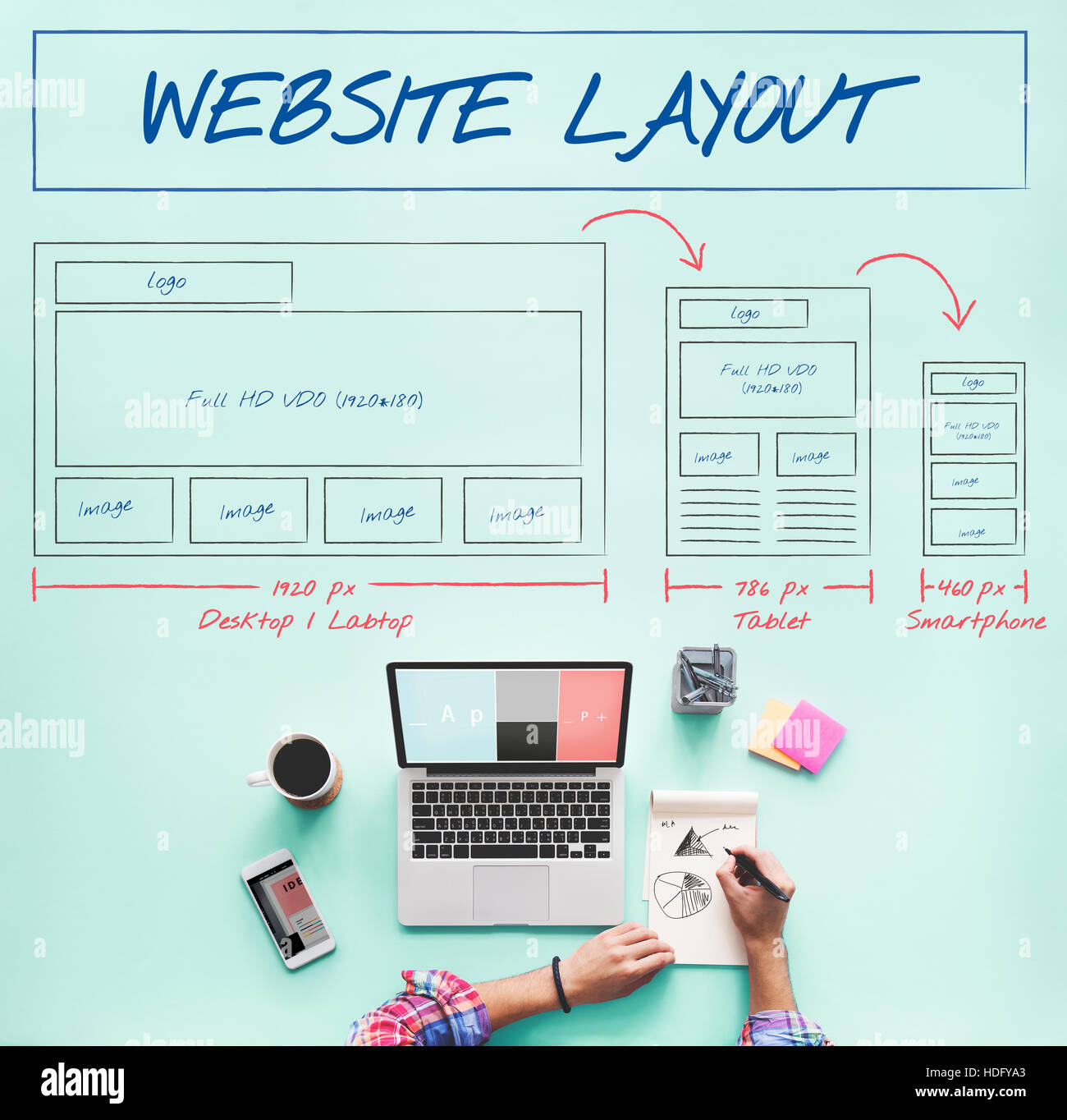 Web Layout Content Coding Template Data Design Concept Stock Photo - Alamy