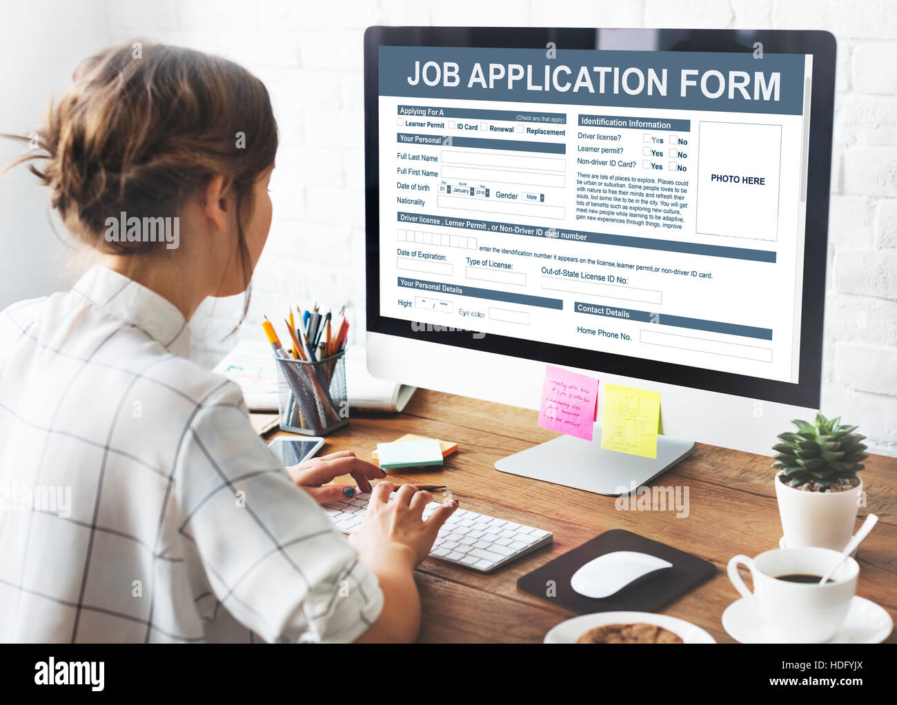 Job Application Form Employment Career Concept Stock Photo