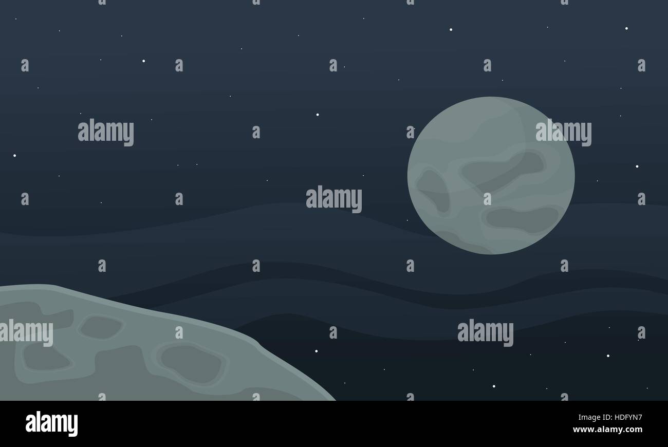 Planet outer space of landscape Stock Vector Image & Art - Alamy