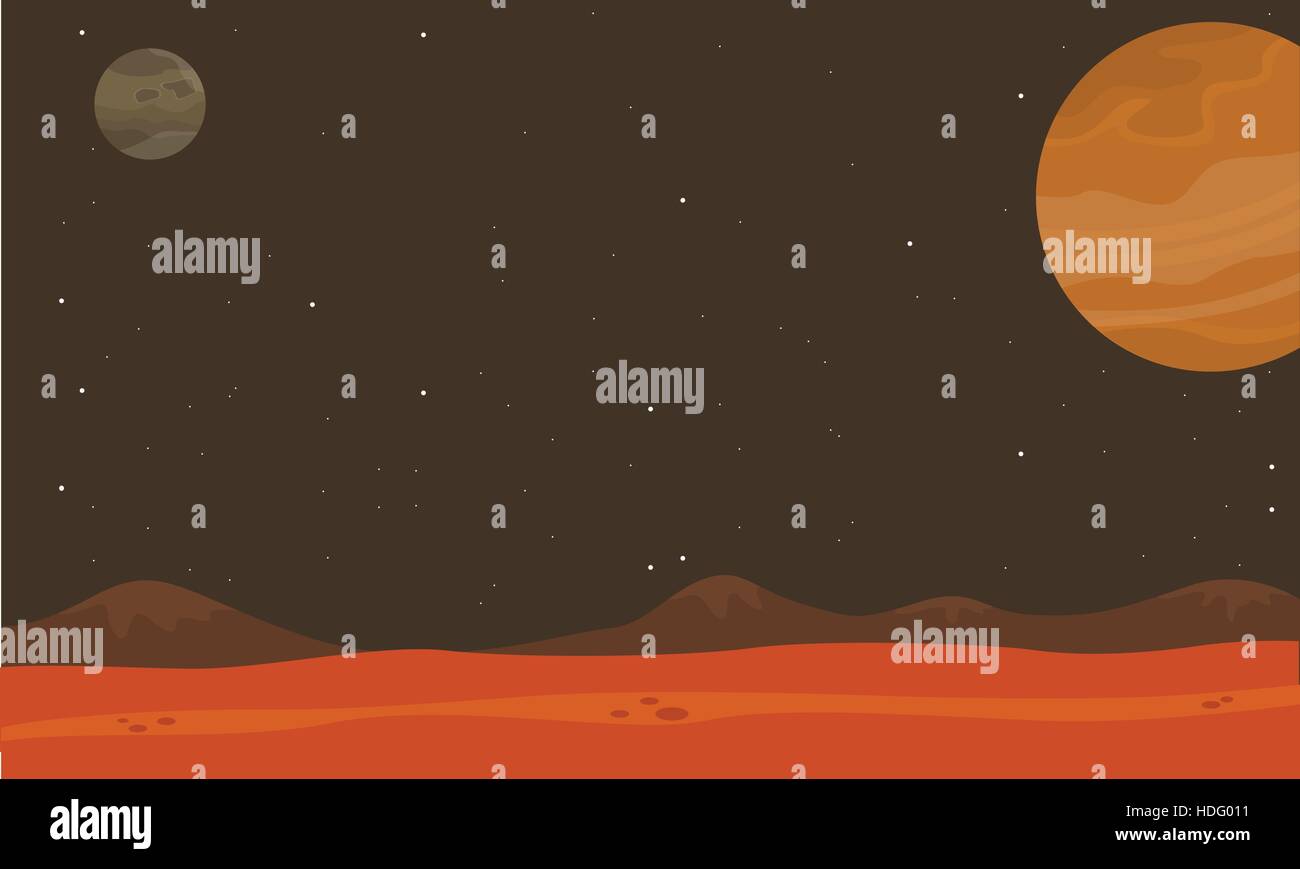Alien planet earth moon mountains Stock Vector Images - Alamy