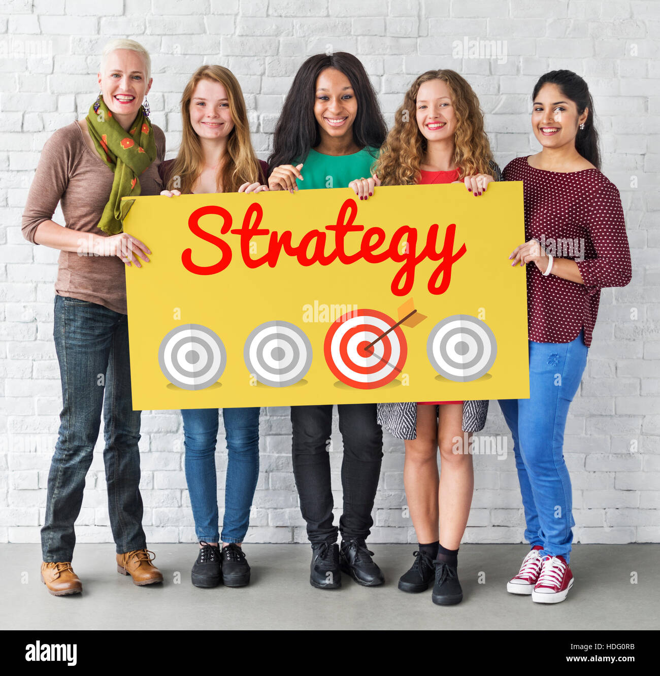 Target Goal Mission Strategy Icon Concept Stock Photo - Alamy