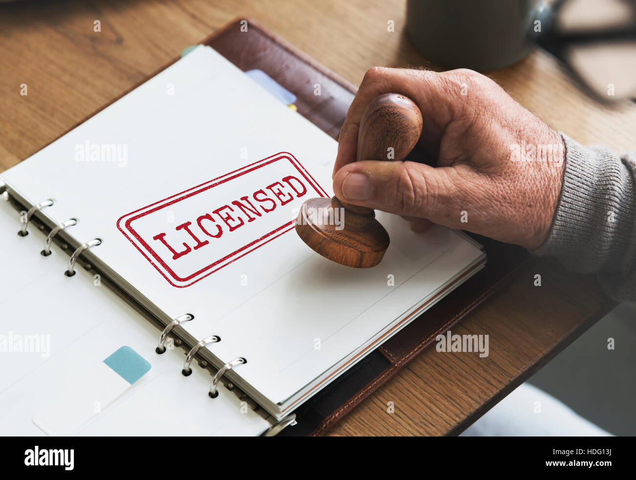 Licensed Approval Authority Permission Conept Stock Photo