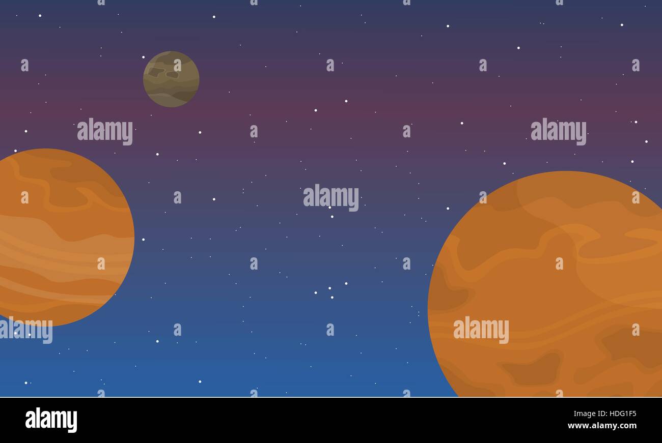 Planet space background beautiful landscape Stock Vector Image & Art ...
