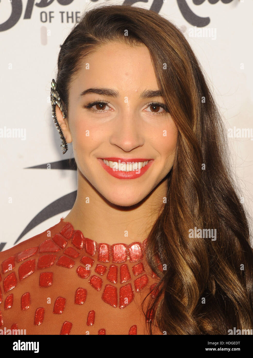 New York, USA. 12th Dec, 2016. Olympic Gymnast Aly Raisman attends the ...