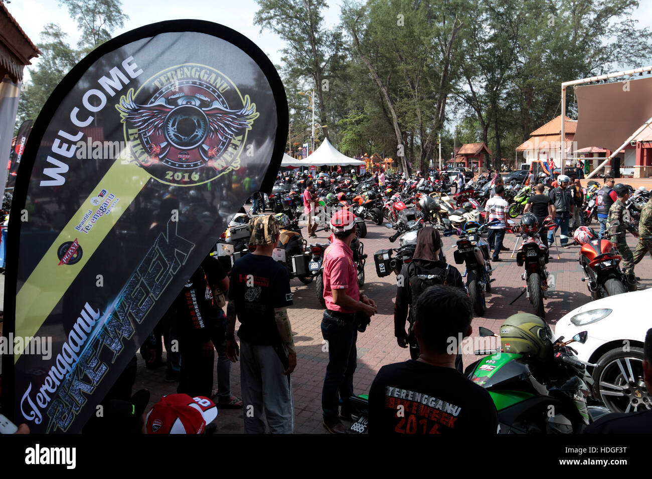 Bikers at Terengganu Bike Week in Malaysia Stock Photo