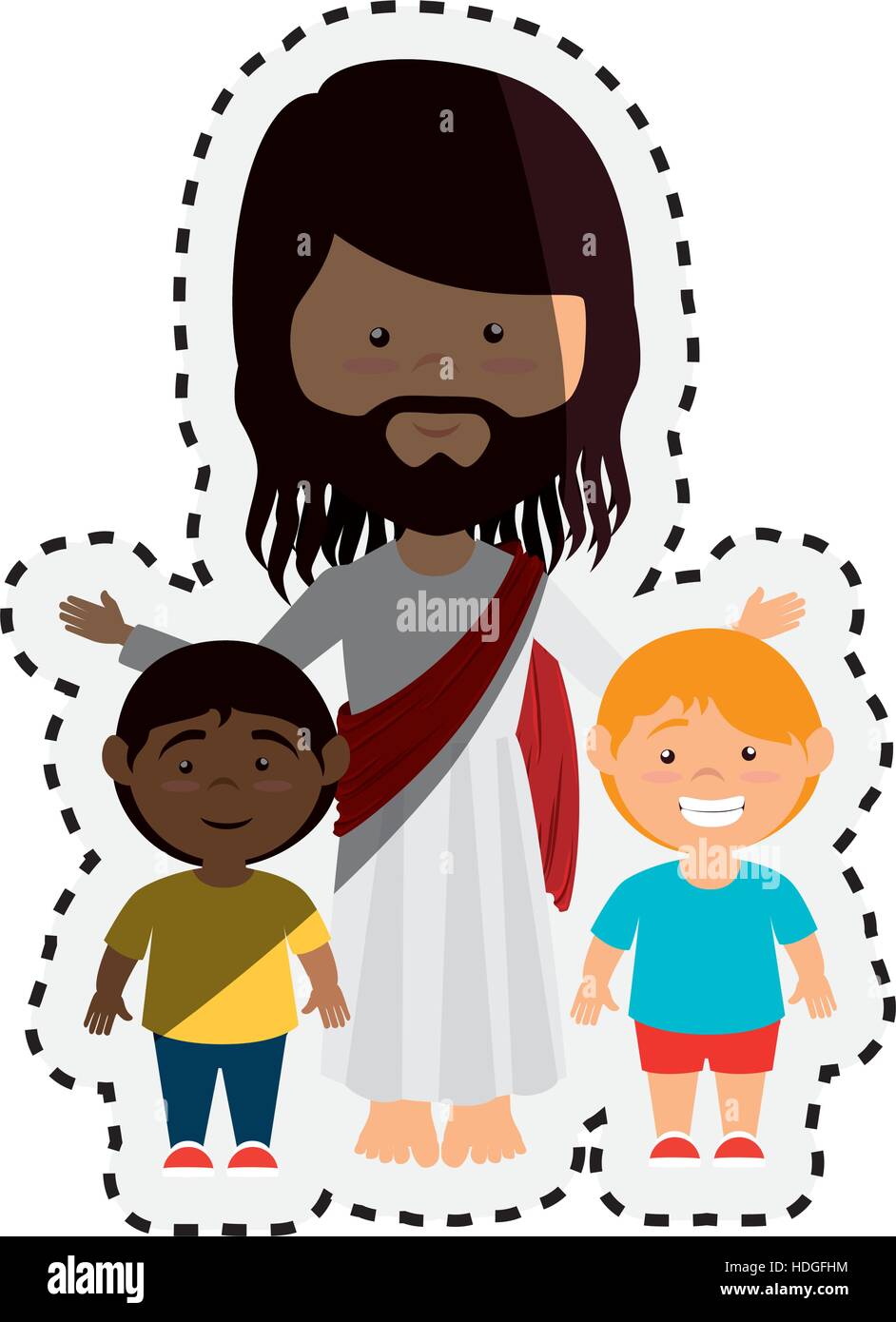 jesuschrist character isolated icon vector illustration design Stock ...