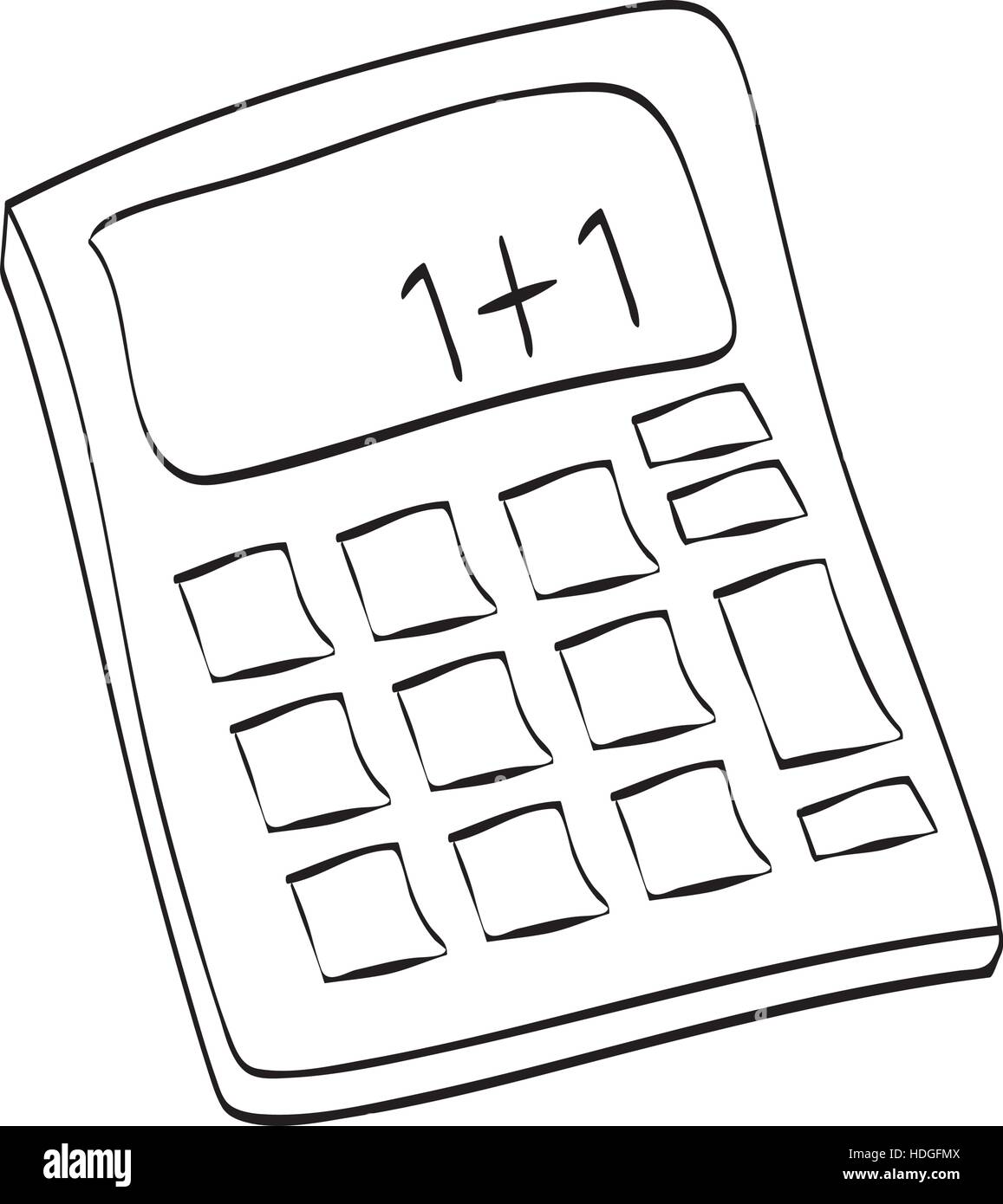 isolated Calculator draw Stock Vector Image & Art - Alamy