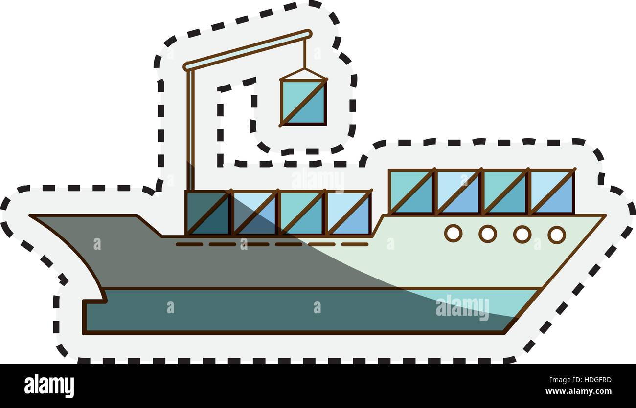 cargo ship isolated icon vector illustration design Stock Vector Image ...