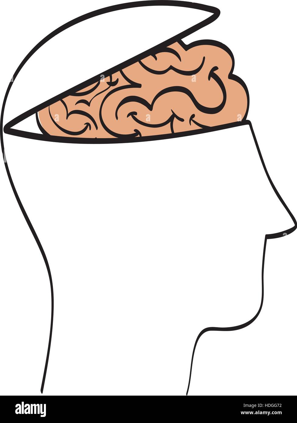 Human head silhouette Stock Vector Image & Art - Alamy