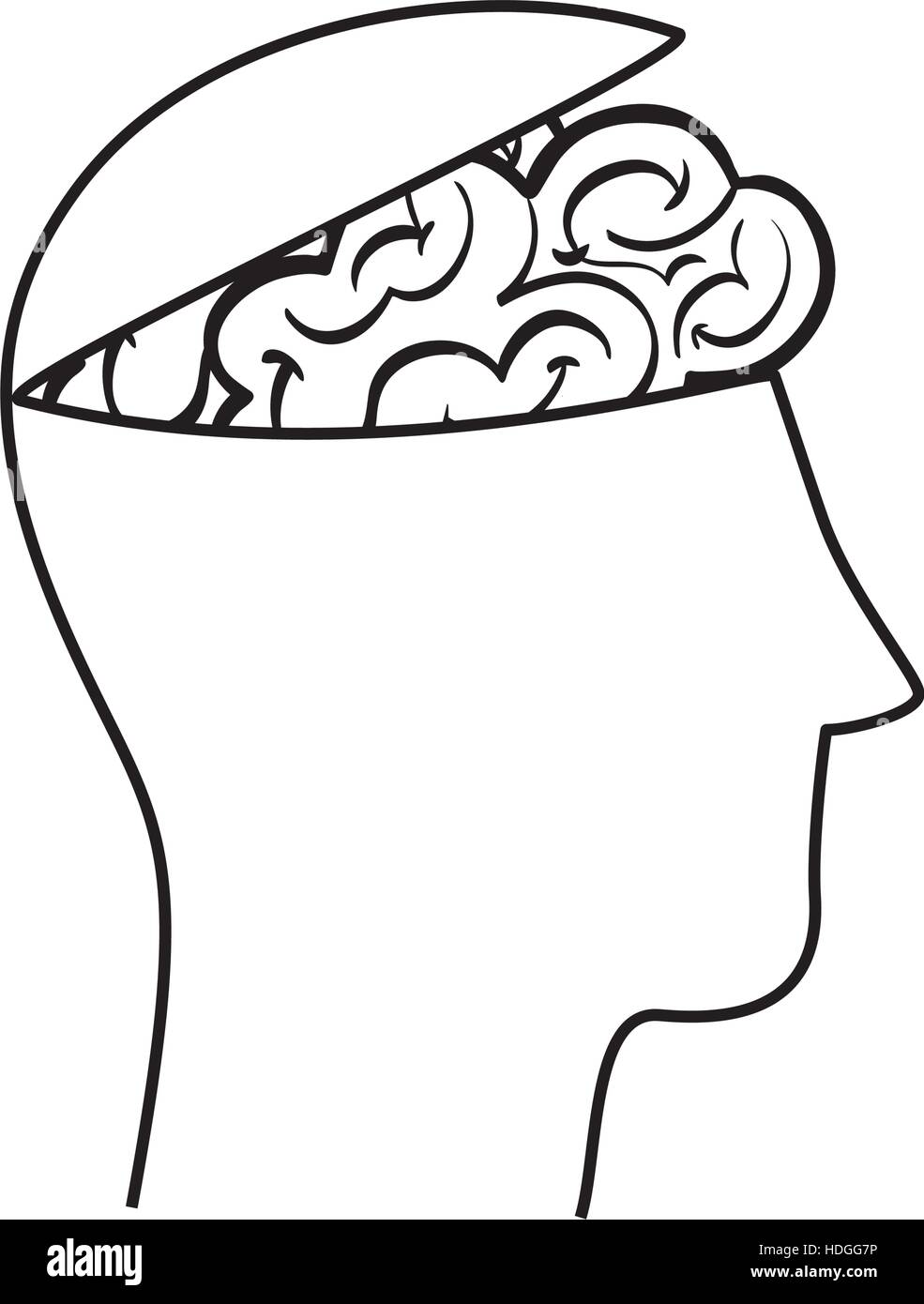 Human head silhouette Stock Vector Image & Art - Alamy
