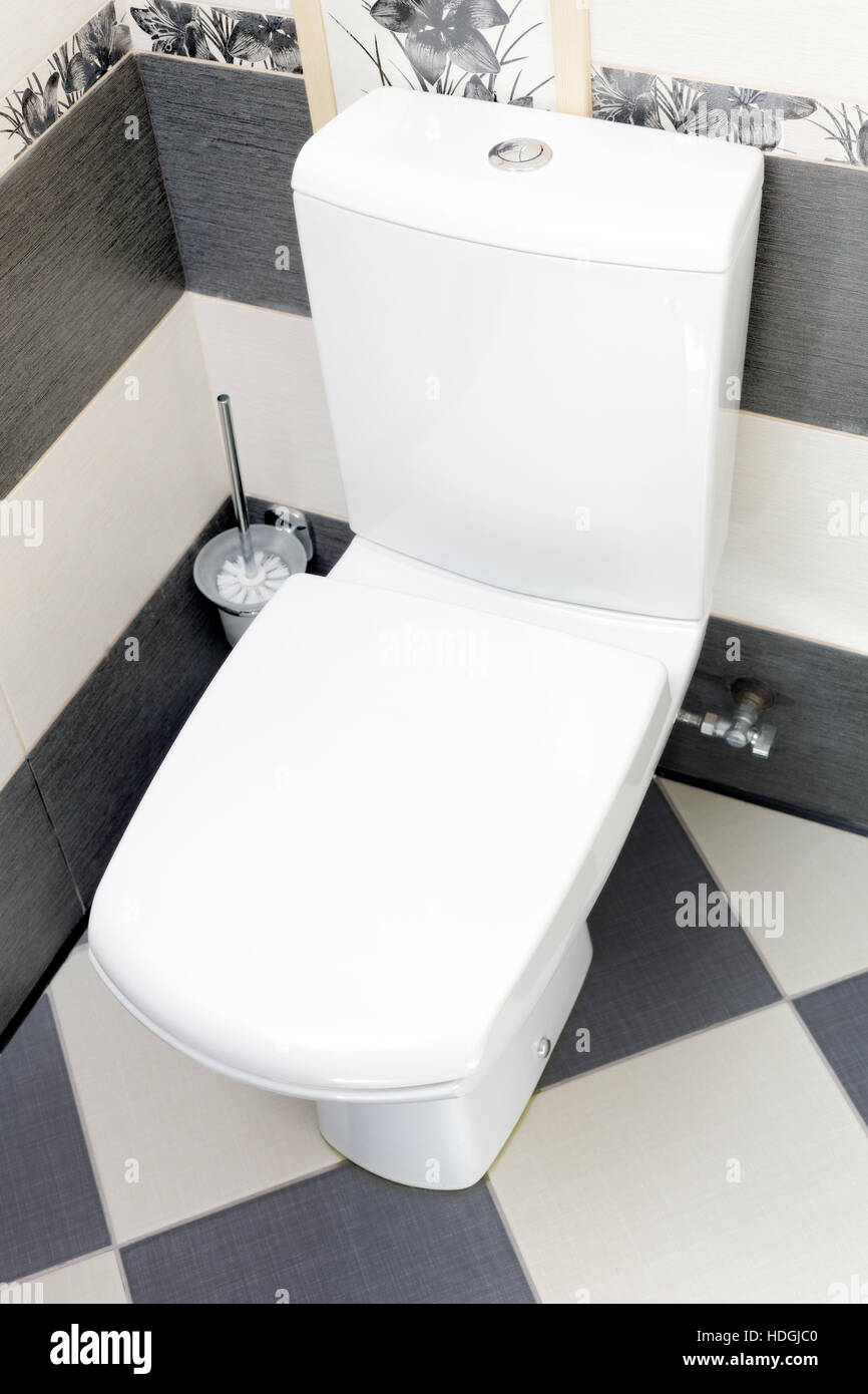 Interior of a typical watercloset Stock Photo Alamy
