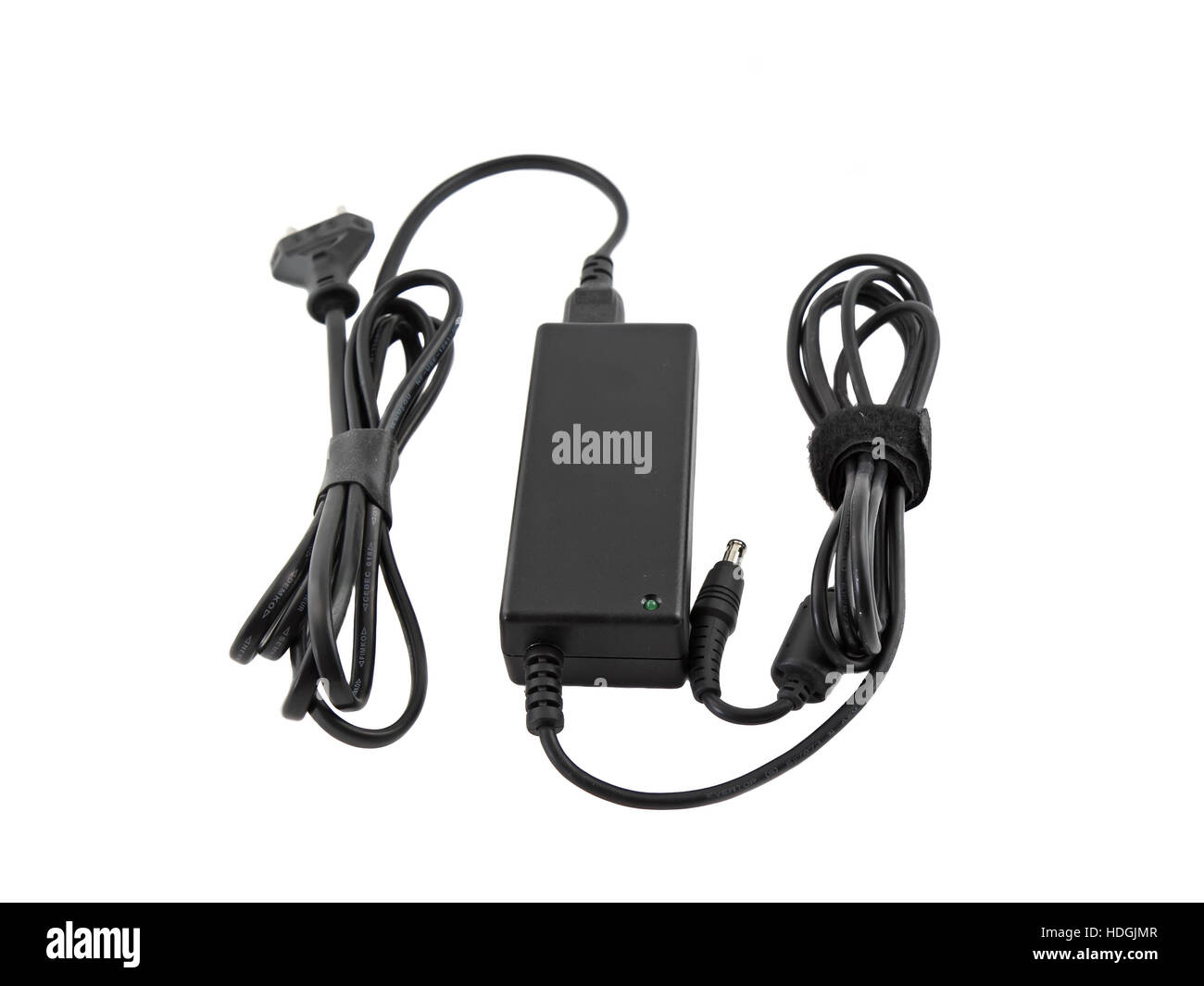 Computer charger for notebook (laptop). Isolated over white Stock Photo