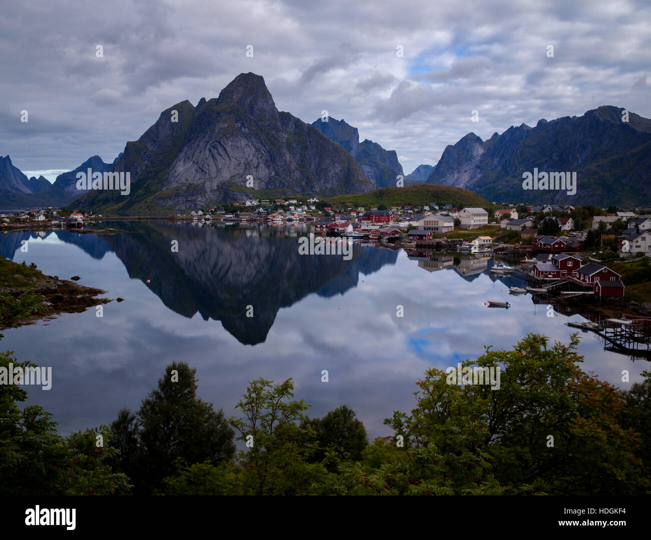 The Fishing Village of Reine in Lofoten, Norway Stock Photo