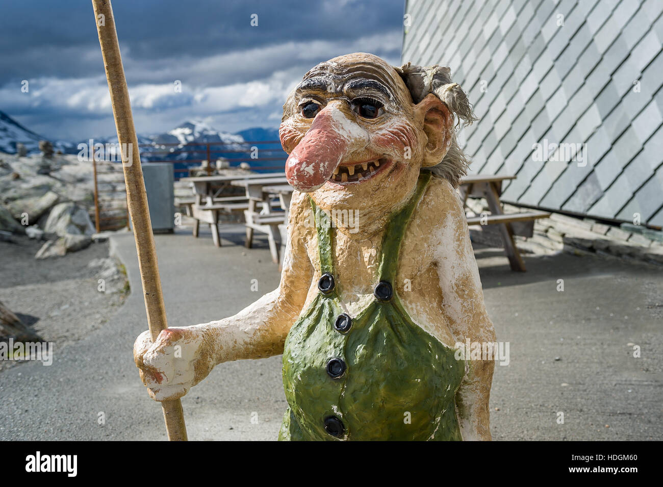 Norwegian Troll statue Stock Photo