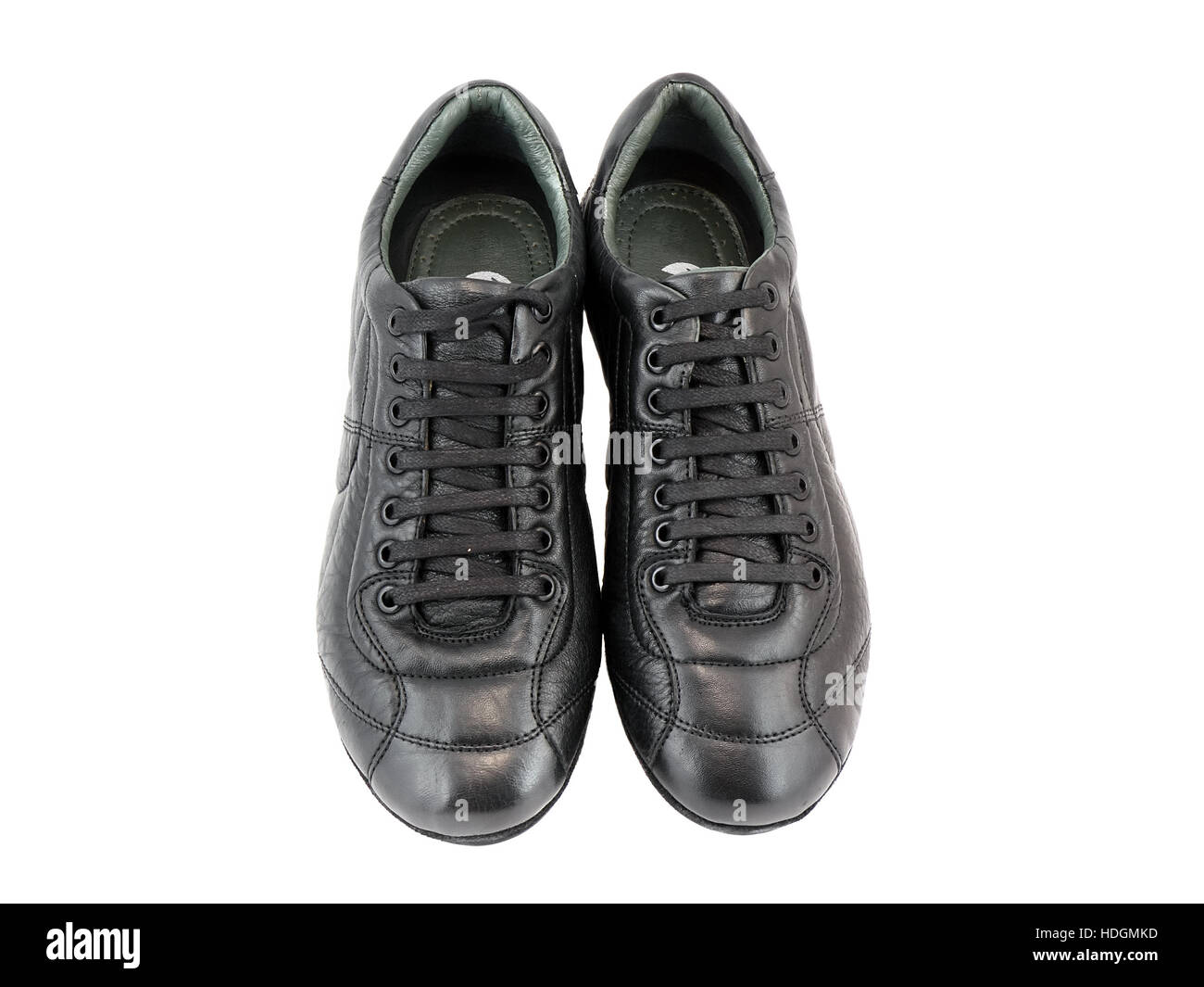 Black White Leather and Suede Sneakers