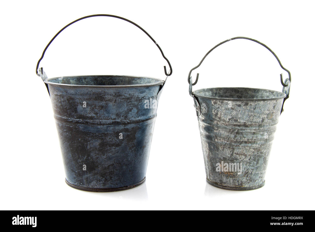 Vintage metal buckets Cut Out Stock Images & Pictures Alamy
