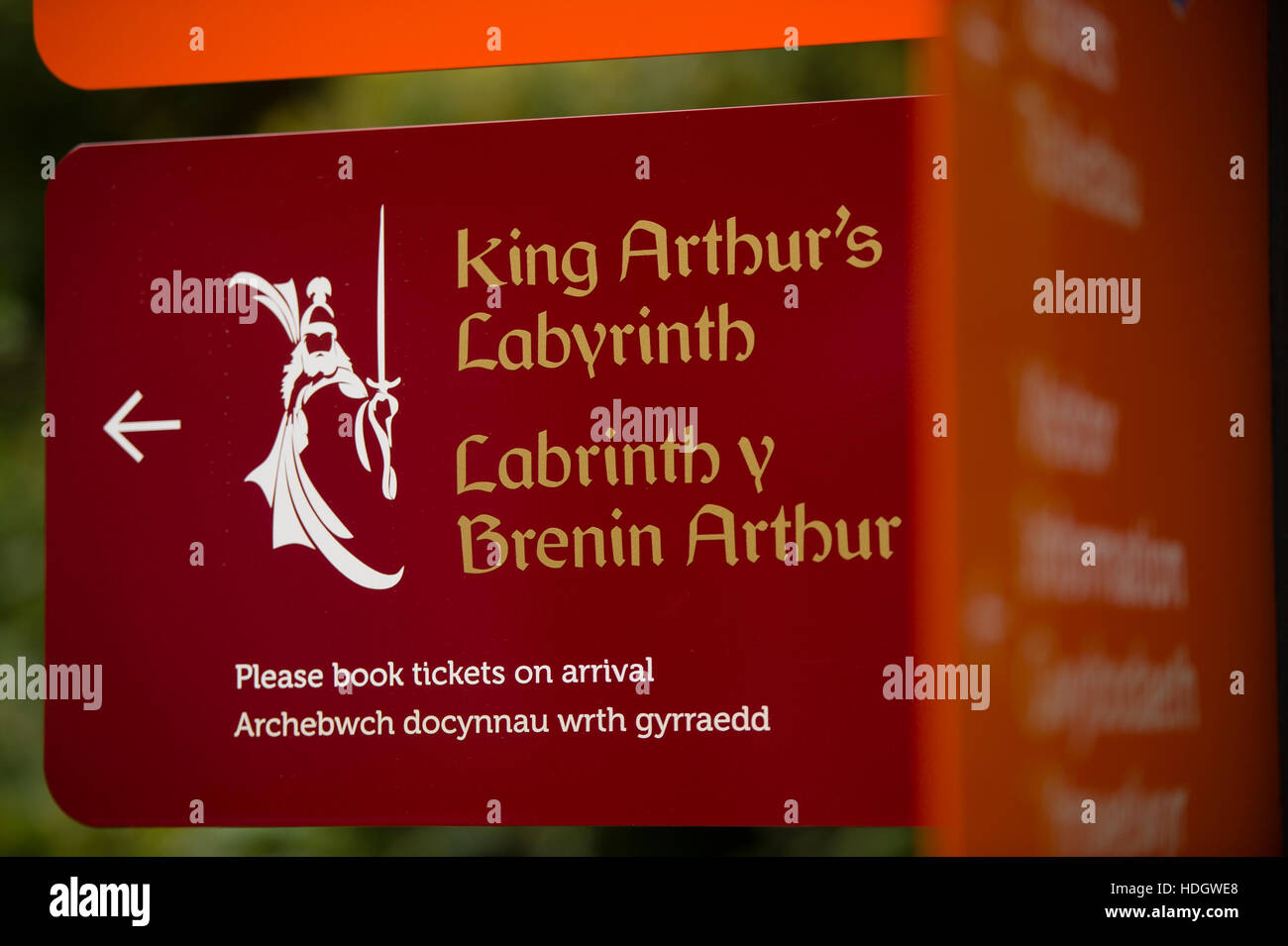 King Arthur's Laybrinth, built in a former slate quarry, Corris, Snowdiona Nationa Park, Gwynedd, North Wales UK Stock Photo