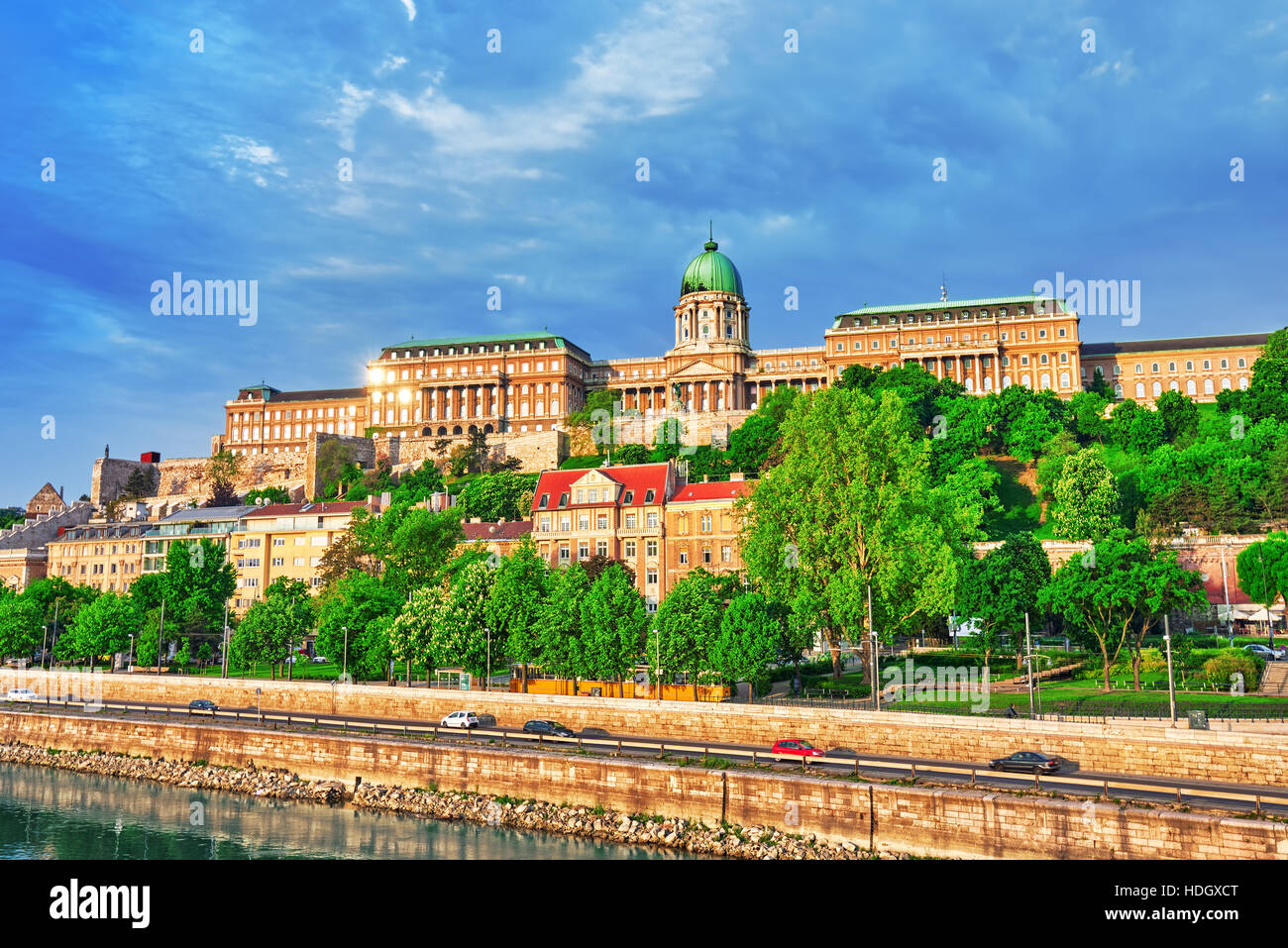 Budapest Royal Castle at morning time. Stock Photo