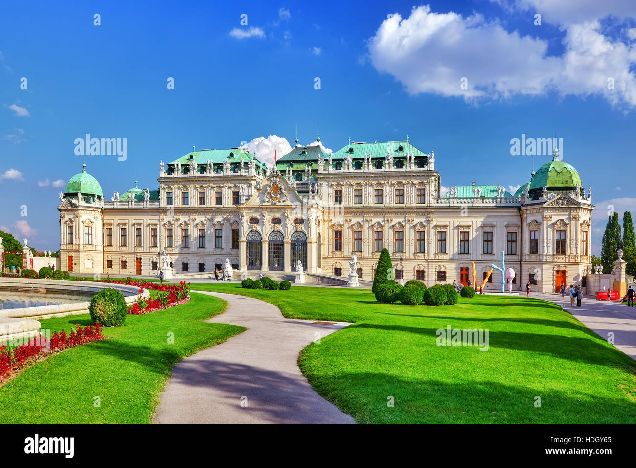 VIENNA, AUSTRIA-SEPTEMBER 10, 2015: Upper Belvedere. Main palace complex Belvedere.Vienna. Austria. Stock Photo