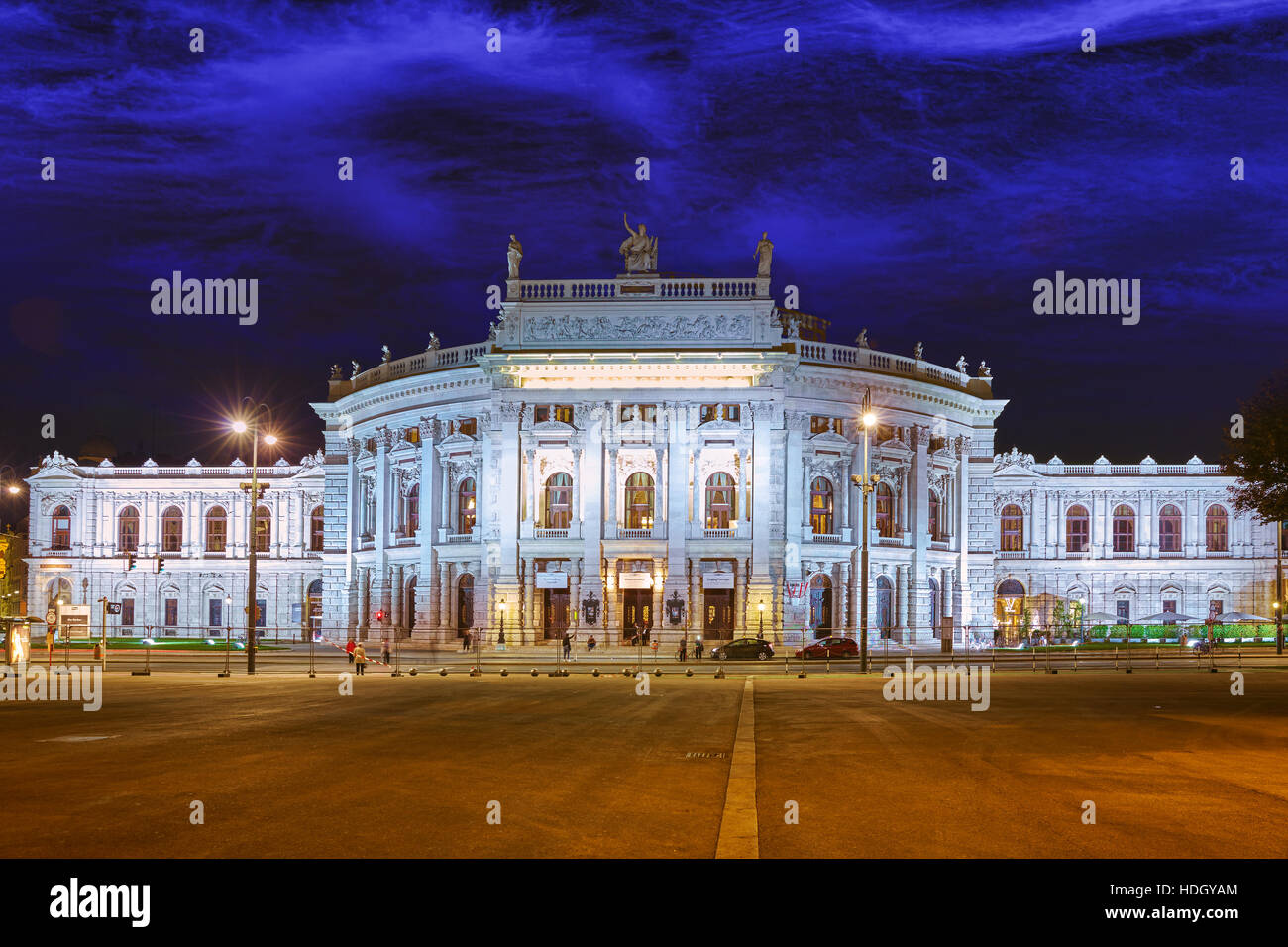Burgtheater (Imperial Court Theatre), originally known as K.K. Theater an der Burg,Vienna. Austria. Stock Photo
