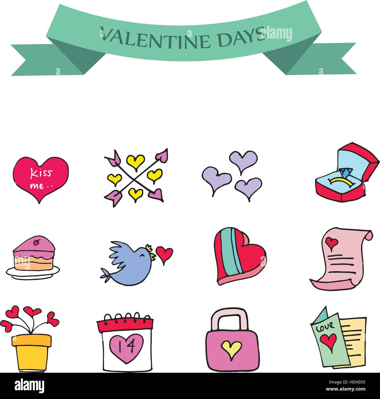 Icon of valentine element vector art Stock Vector Image & Art - Alamy