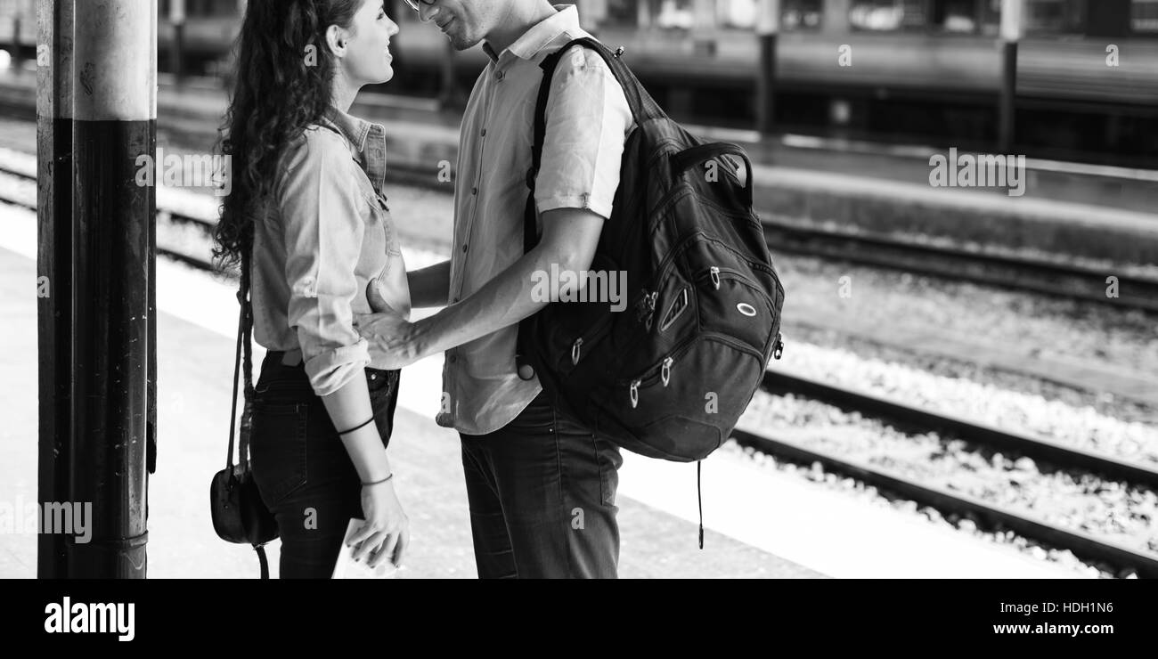 Couple Travel Destination Journey Togetherness Concept Stock Photo - Alamy