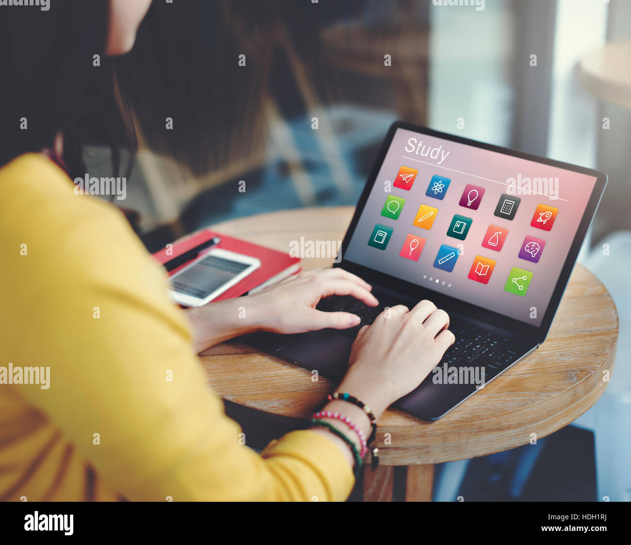 E Learning Online Education Application Concept Stock Photo Alamy