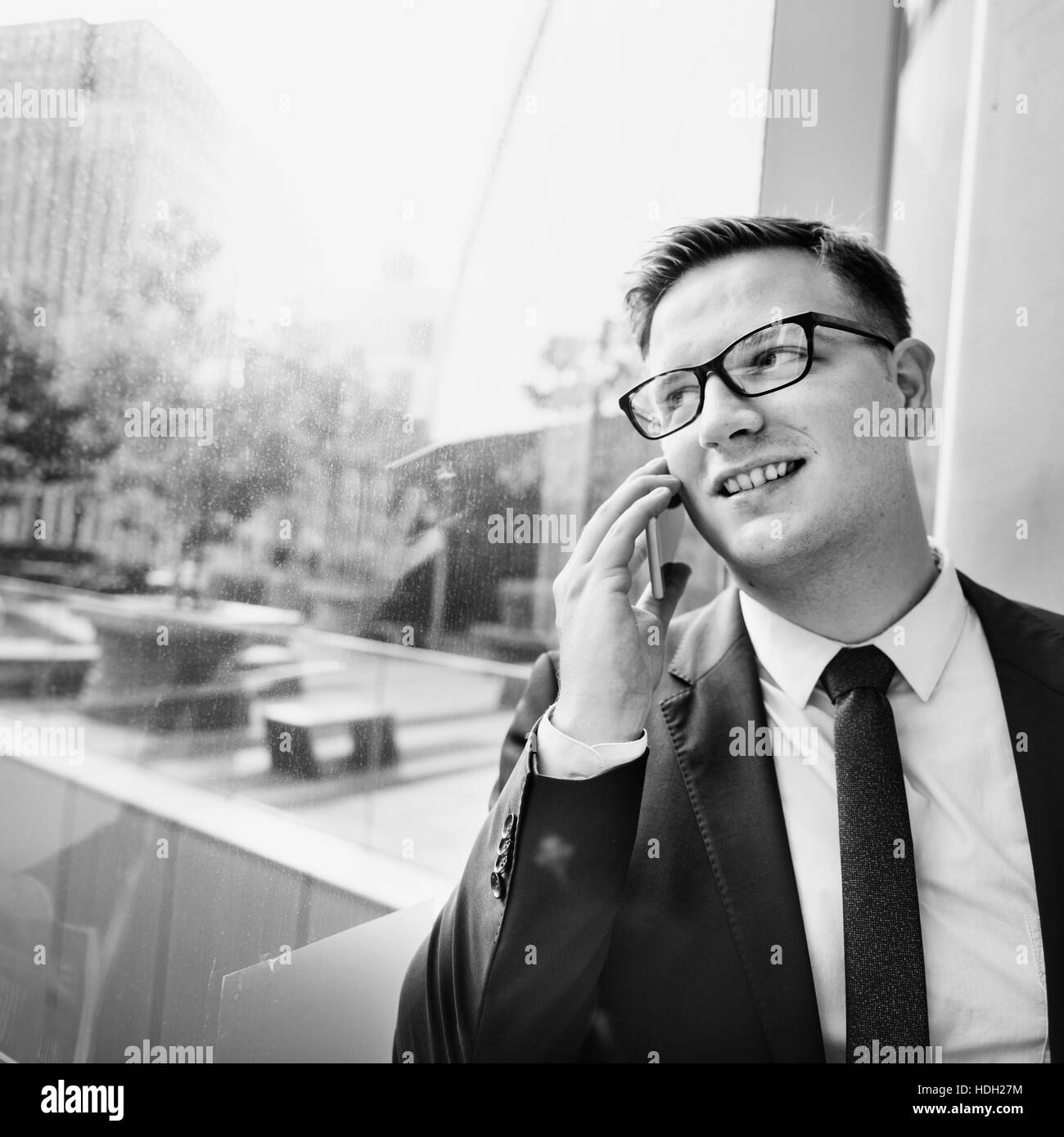 Friendly businessman Black and White Stock Photos & Images - Alamy