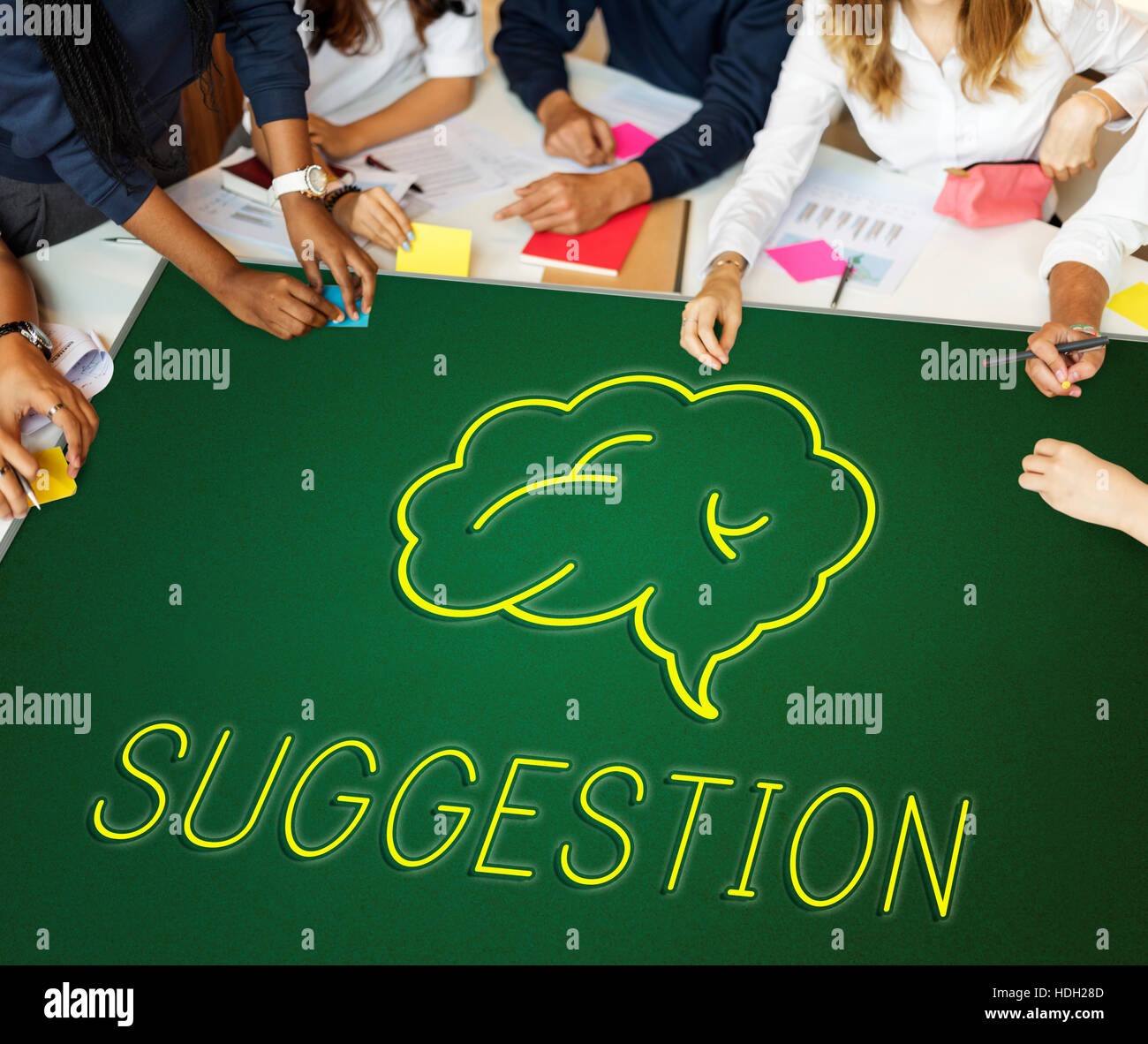 Brainstorm Ideas Sharing Solution Graphic Concept Stock Photo - Alamy
