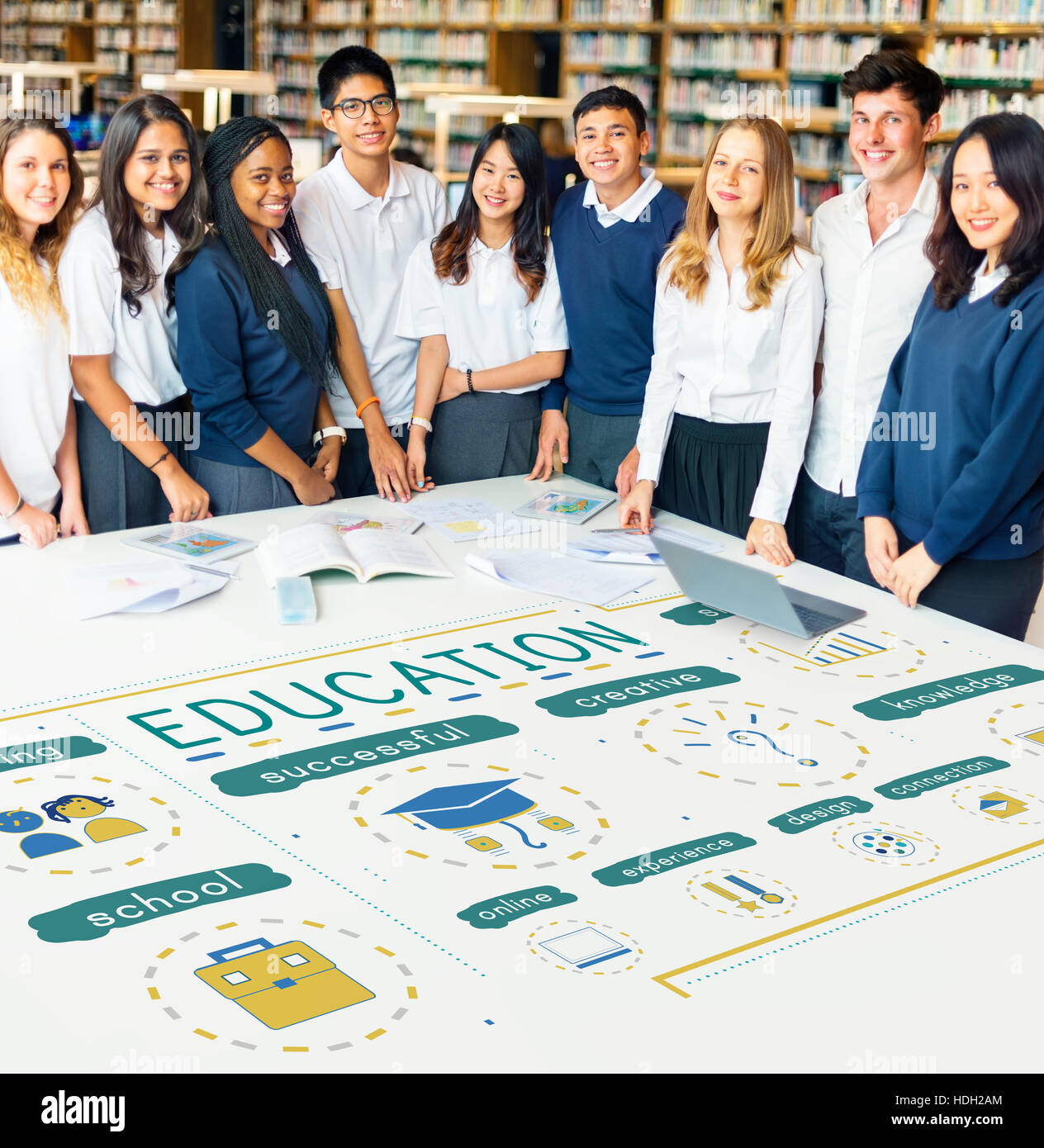 Education Knowledge Study Icons COncept Stock Photo - Alamy
