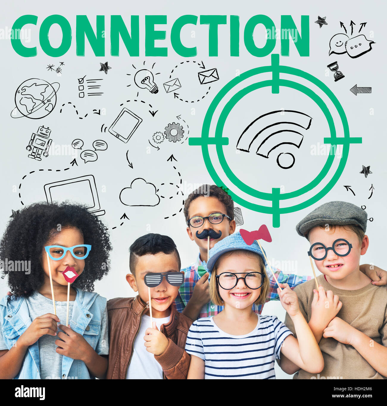 Connection Target Wifi Signal Graphics Concept Stock Photo Alamy