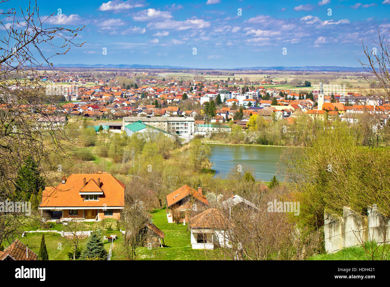Town of Ludbreg springtime view, Croatia Stock Photo