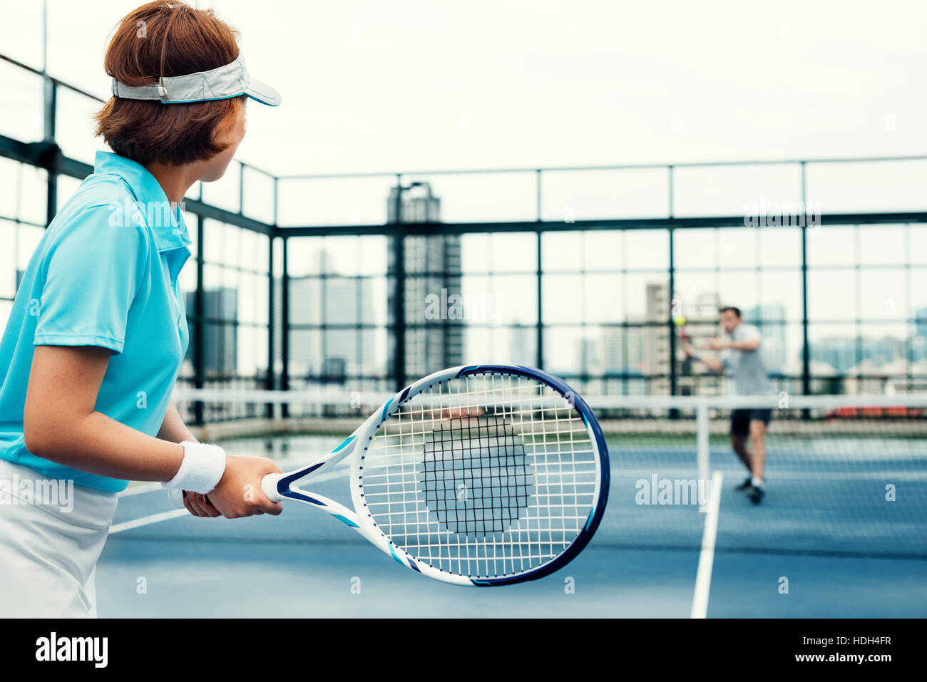 Tennis Training Coaching Exercise Athlete Active Concept Stock Photo
