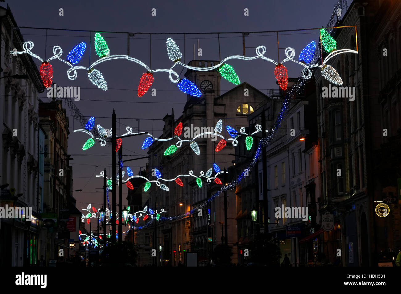 City welsh wales lights hires stock photography and images Alamy