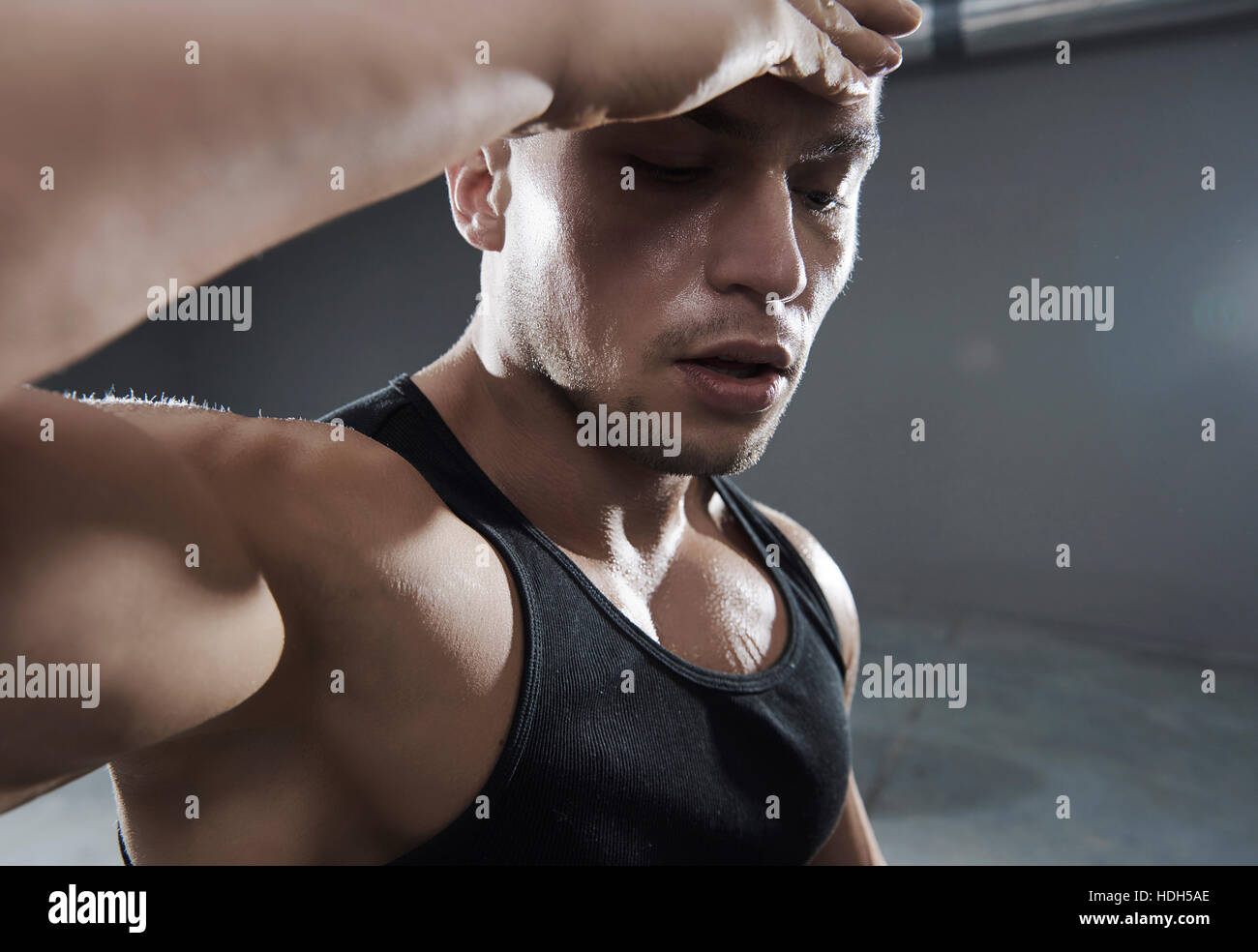 Exercising can be very tiring Stock Photo
