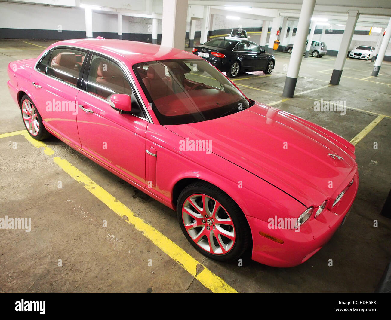 Pink Panther Jaguar pic1 Stock Photo