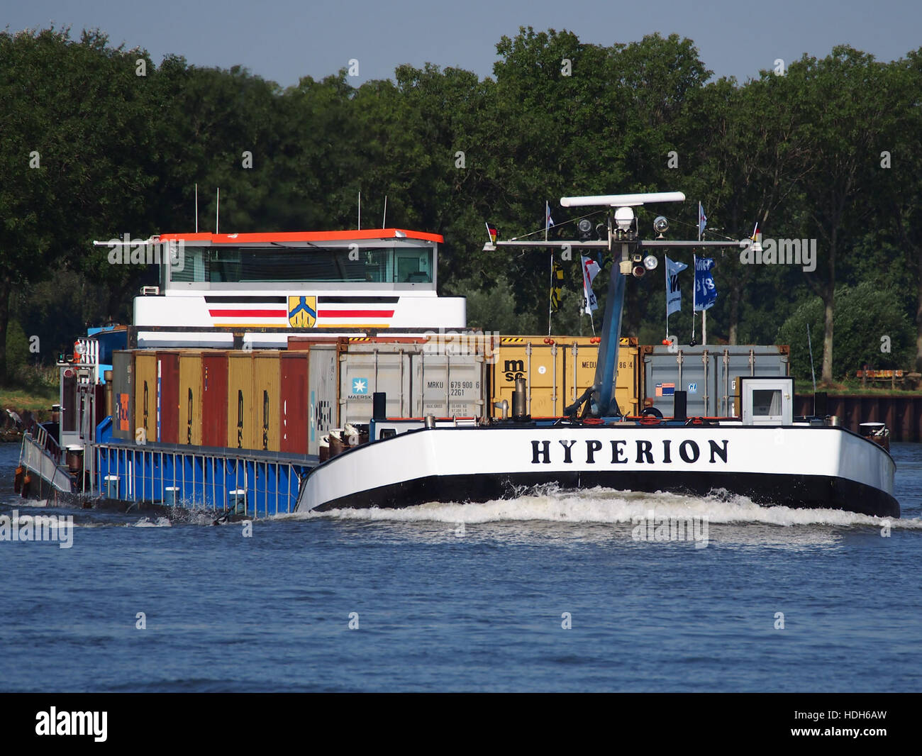 Hyperion (ship, 1972) ENI 02204724 op het Amsterdam-Rijn kanaal pic3 Stock Photo